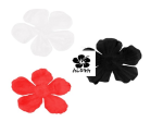 Hawaii kransen dik rood zwart wit