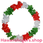 Hawaiislinger groen rood wit