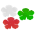 Hawaii kransen groen rood wit